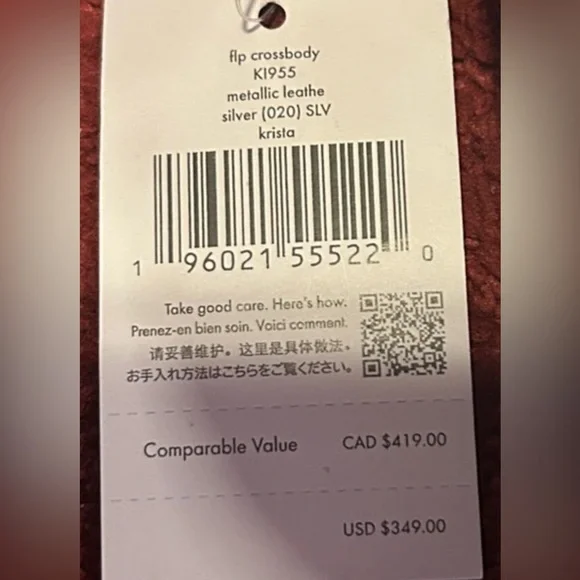 🩶BRAND NEW WITH TAGS🩶Kate Spade Metallic Silver Shoulder Bag - Picture 16 of 16